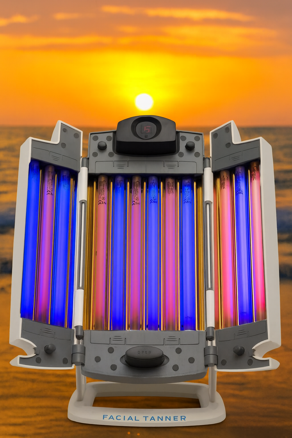 未使用　¥49200 THE GLOW 美容器 TLMD-10B Facial Tanner – 12 Tube Tanning Lamp with Digital Timer | Portable